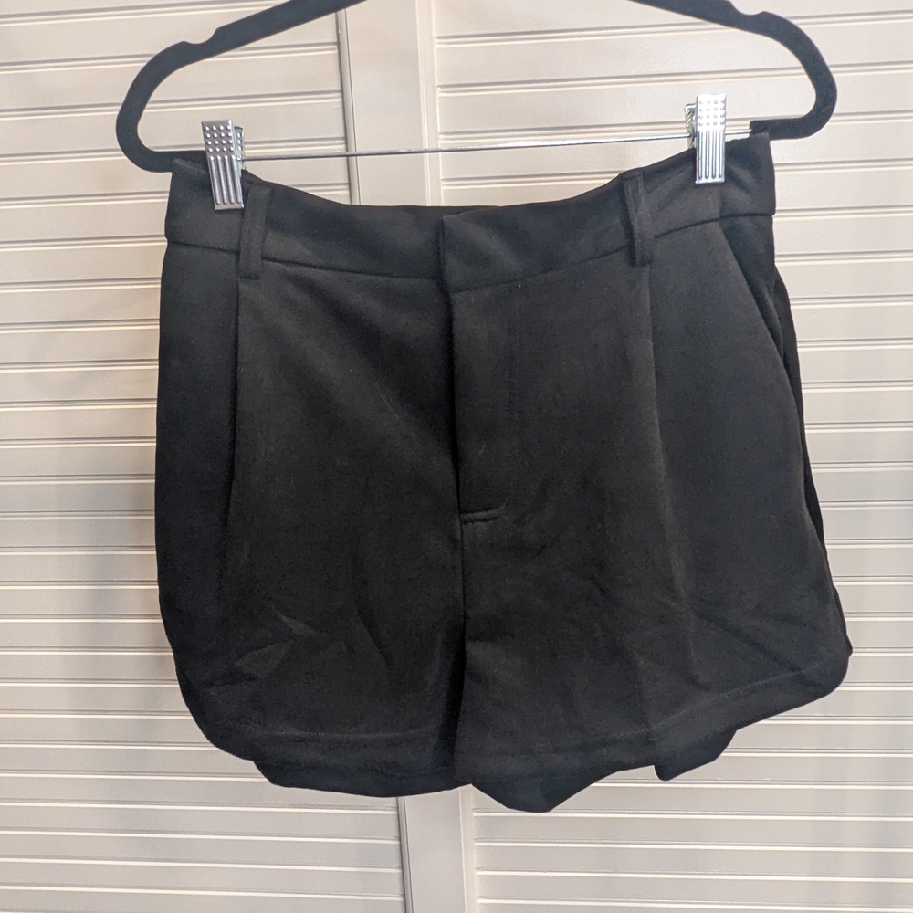 Glam High Waist Black Women's Shorts